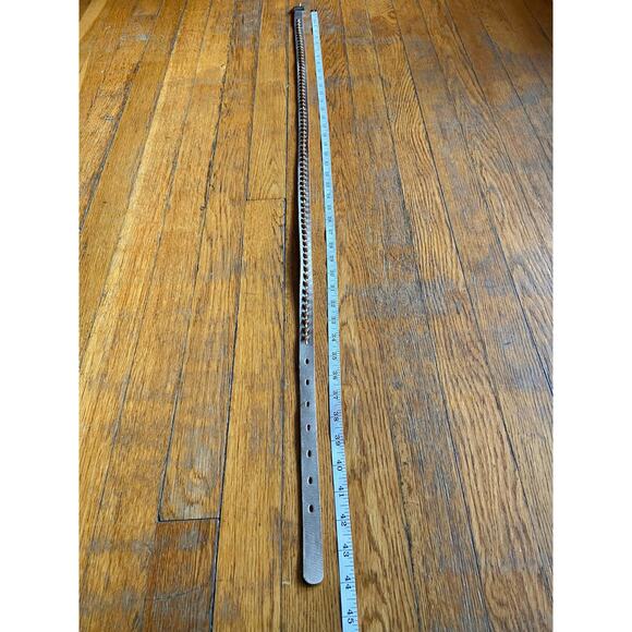 FOSSIL Metallic Studded Belt w/Laser-Cut Accent sz L - Picture 13 of 13